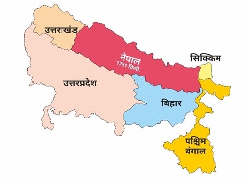 bharat ka stithi envm vistar nepal